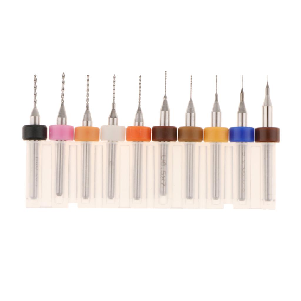 10Piece Print Head Drill Bits for 3D Printer Nozzle Cleaning Kit 0.1-1.0mm