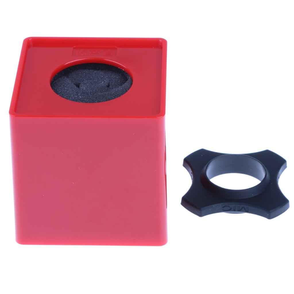 Square Cube Shaped Interview DIY Station Mic Microphone Flag Station Red
