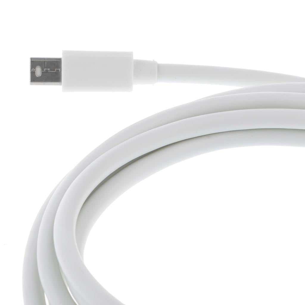 1080P 1.8M/6FT Mini DP DisplayPort (Thunderbolt) to HDMI HDTV Cable White