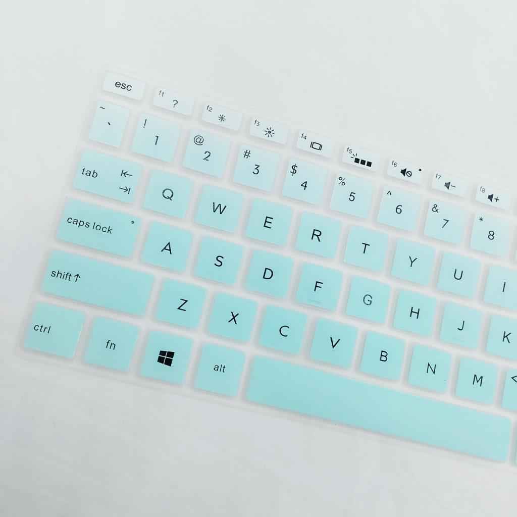 Silicone Desktop Keyboard Skin Cover For HP 15.6 Inch BF Laptop Clear Green
