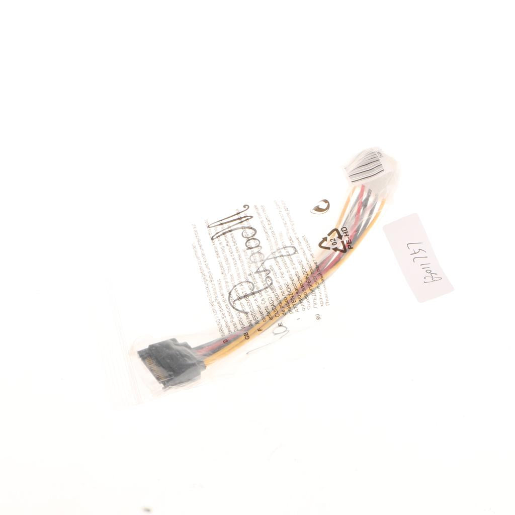 3x15Pin Male to Dual 4Pin Cable 15P SATA Male to 2x 4pin Splitter Power Cord