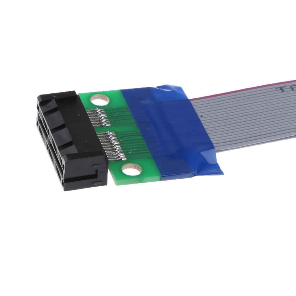 PCI-E 1X Slot Riser Card Extender Extension Ribbon Flex Cable Cord 30CM
