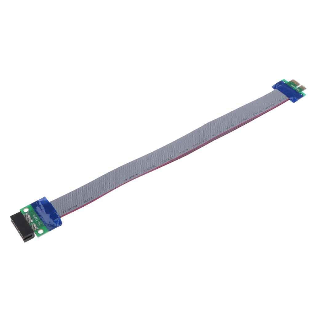 PCI-E 1X Slot Riser Card Extender Extension Ribbon Flex Cable Cord 30CM