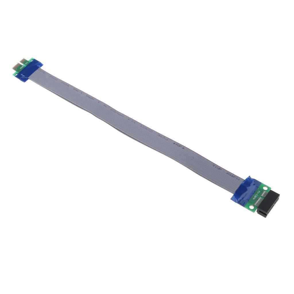PCI-E 1X Slot Riser Card Extender Extension Ribbon Flex Cable Cord 30CM