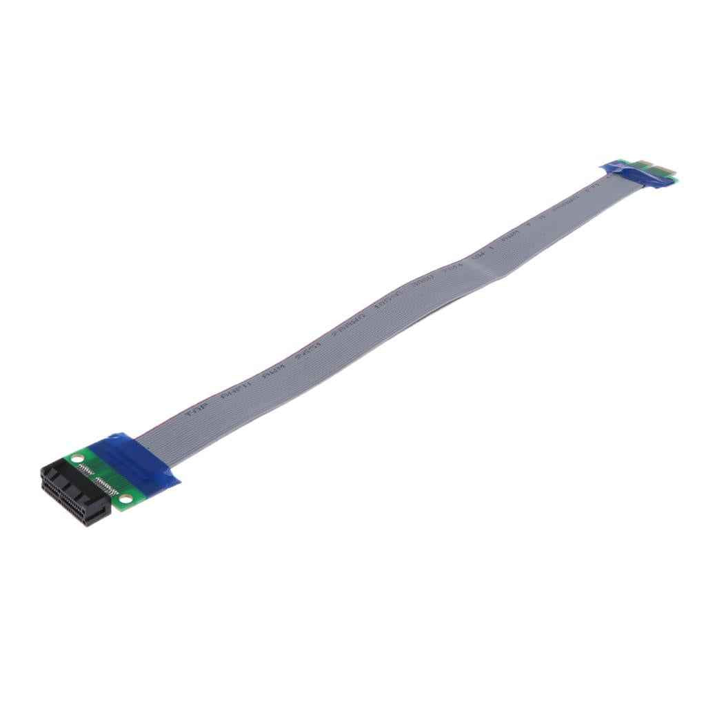 PCI-E 1X Slot Riser Card Extender Extension Ribbon Flex Cable Cord 30CM