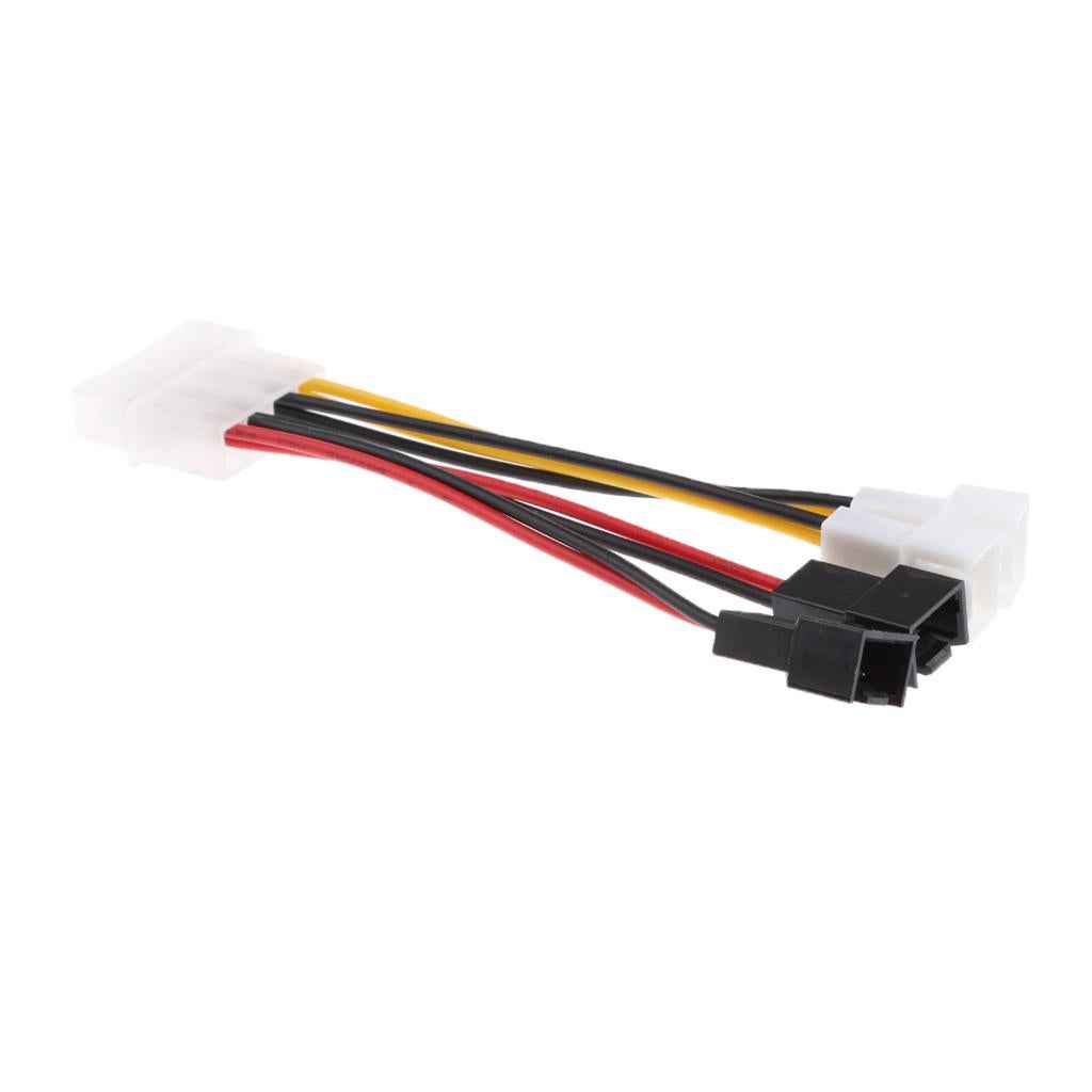 4x 4Pin Power Y-Splitter Fan Cable 1 to 4x3pin Adjust Speed 12V 5V for PC