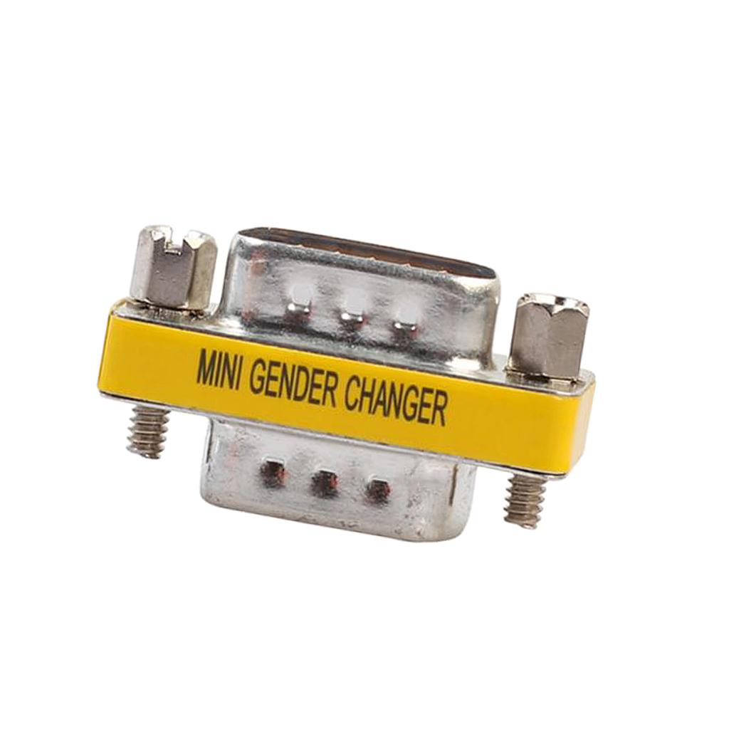2xPortable 15Pin VGA SVGA Male to Male Converter Mini Changer Coupler Adapter