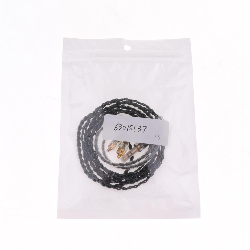 1.2M Transparent Black MMCX Upgrade Audio Cable for Shure Pin Series 535/215