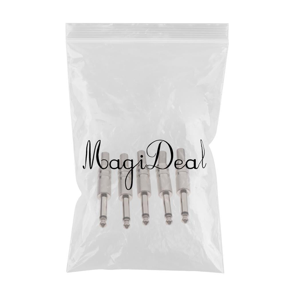 3x5Pcs High Quality 6.35mm Audio Microphone Connector Assembly Mono Audio Plug