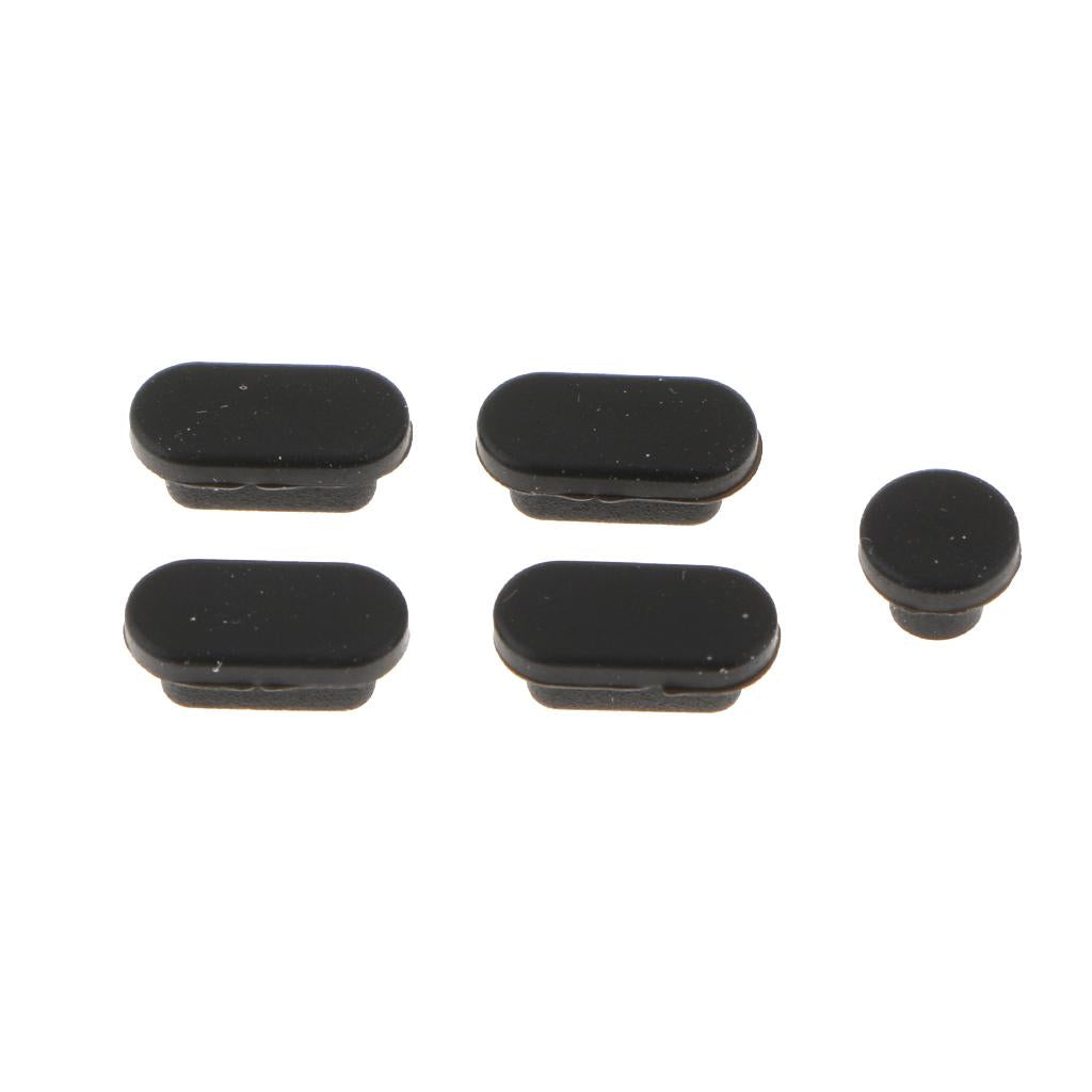 4xSilicone Dust Stopper Dustproof Plug USB Earphone Port Cap for MacBook Black