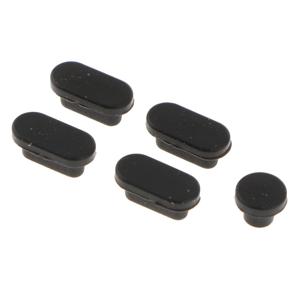 3xSilicone Dust Stopper Dustproof Plug USB Earphone Port Cap for MacBook Black
