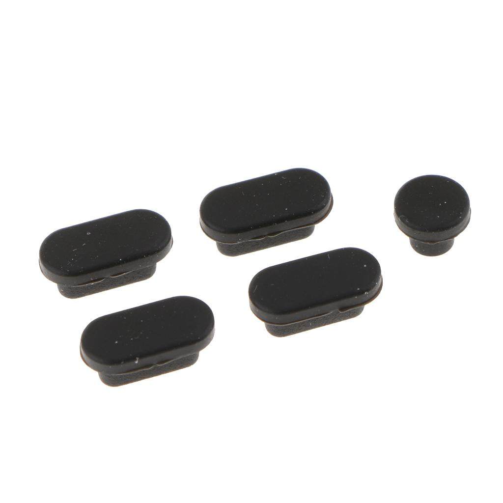2xSilicone Dust Stopper Dustproof Plug USB Earphone Port Cap for MacBook Black