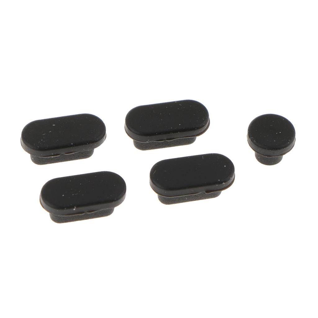 3xSilicone Dust Stopper Dustproof Plug USB Earphone Port Cap for MacBook Black