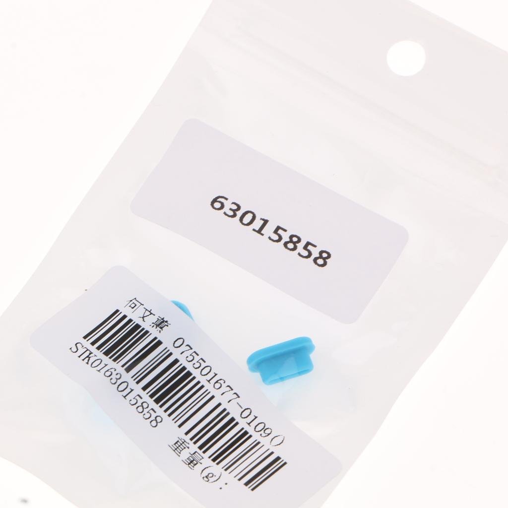 4xSilicone Dust Stopper Dustproof Plug USB Earphone Port Cap for MacBook Blue