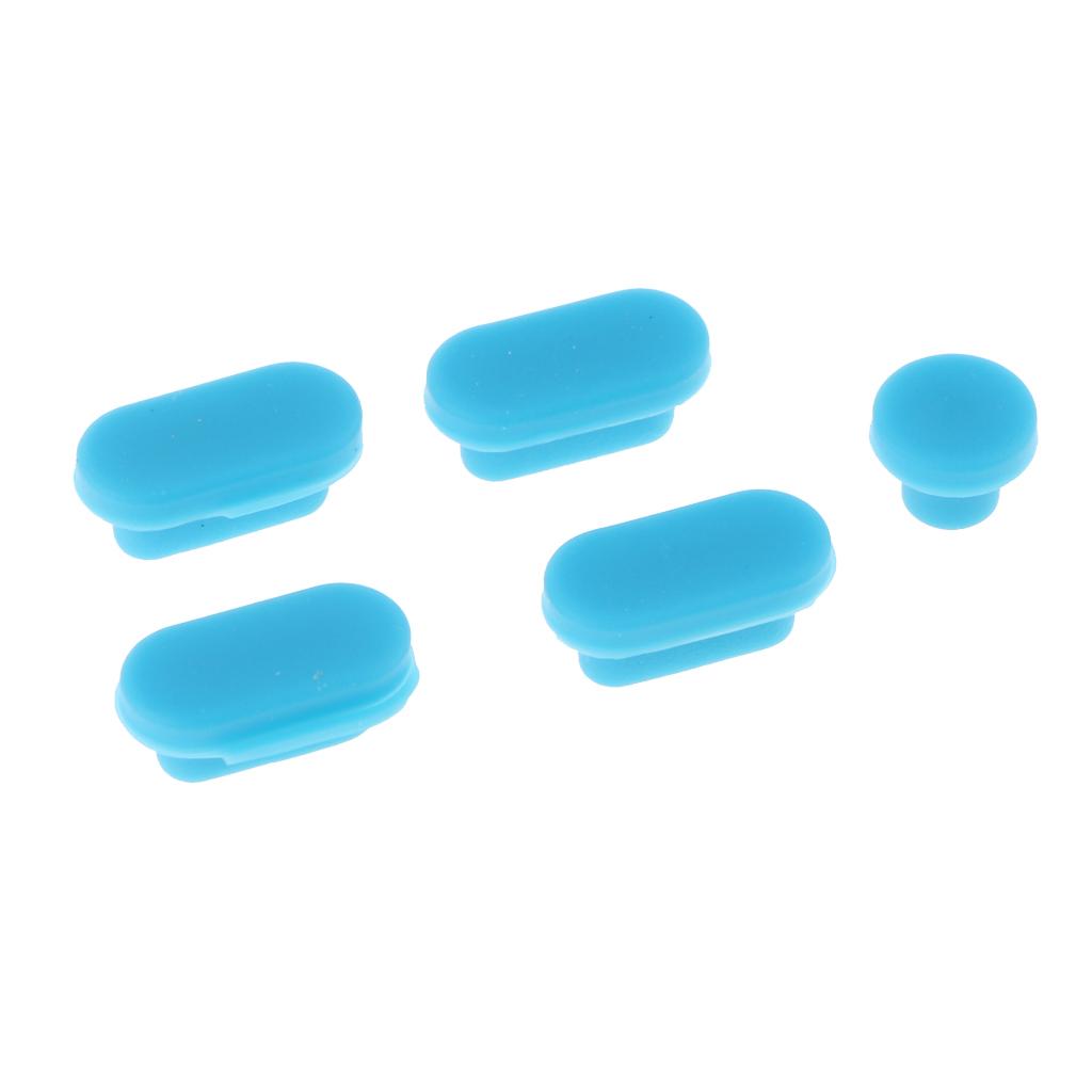 2xSilicone Dust Stopper Dustproof Plug USB Earphone Port Cap for MacBook Blue