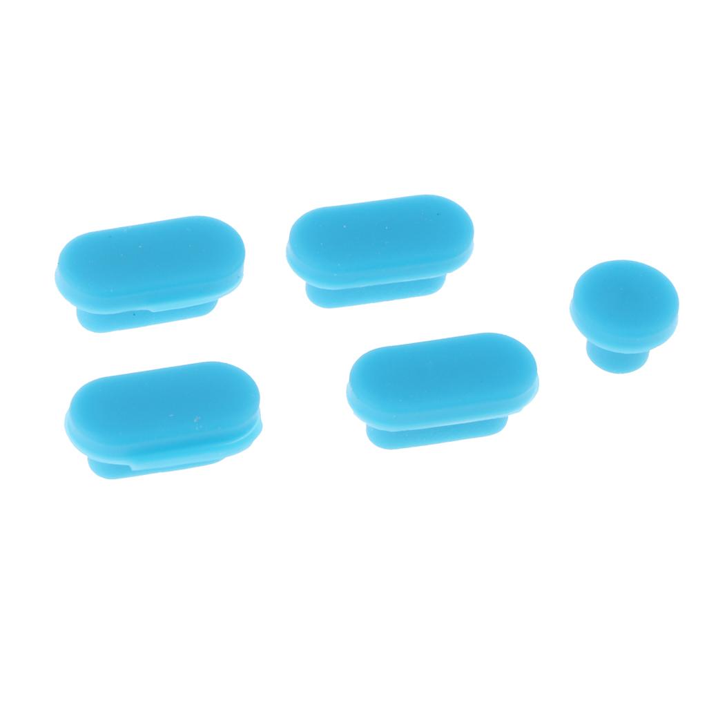2xSilicone Dust Stopper Dustproof Plug USB Earphone Port Cap for MacBook Blue
