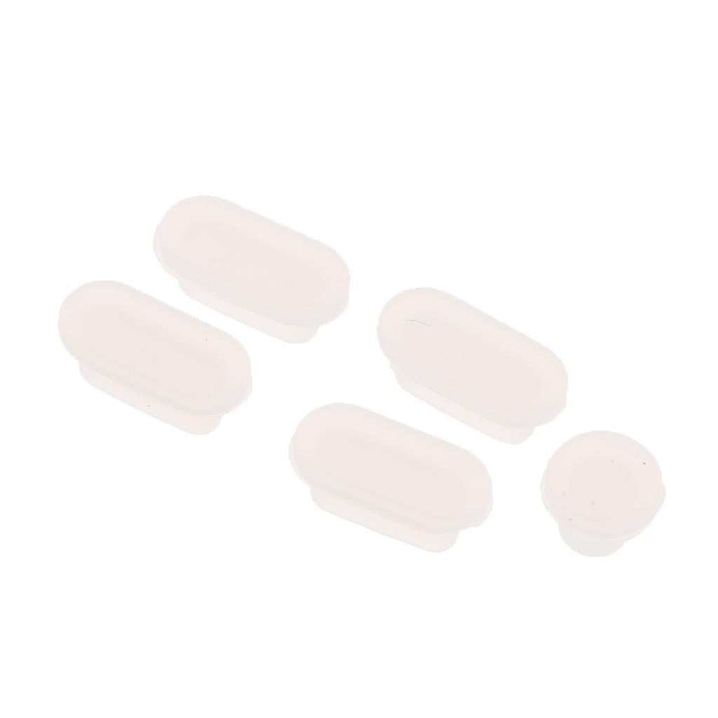 3xSilicone Dust Stopper Dustproof Plug USB Earphone Port Cap for MacBook Clear
