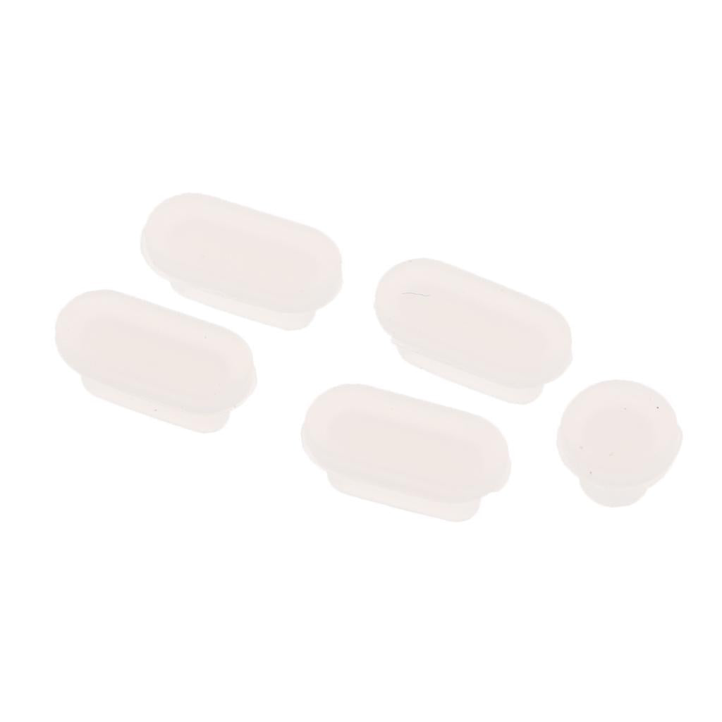 4xSilicone Dust Stopper Dustproof Plug USB Earphone Port Cap for MacBook Clear