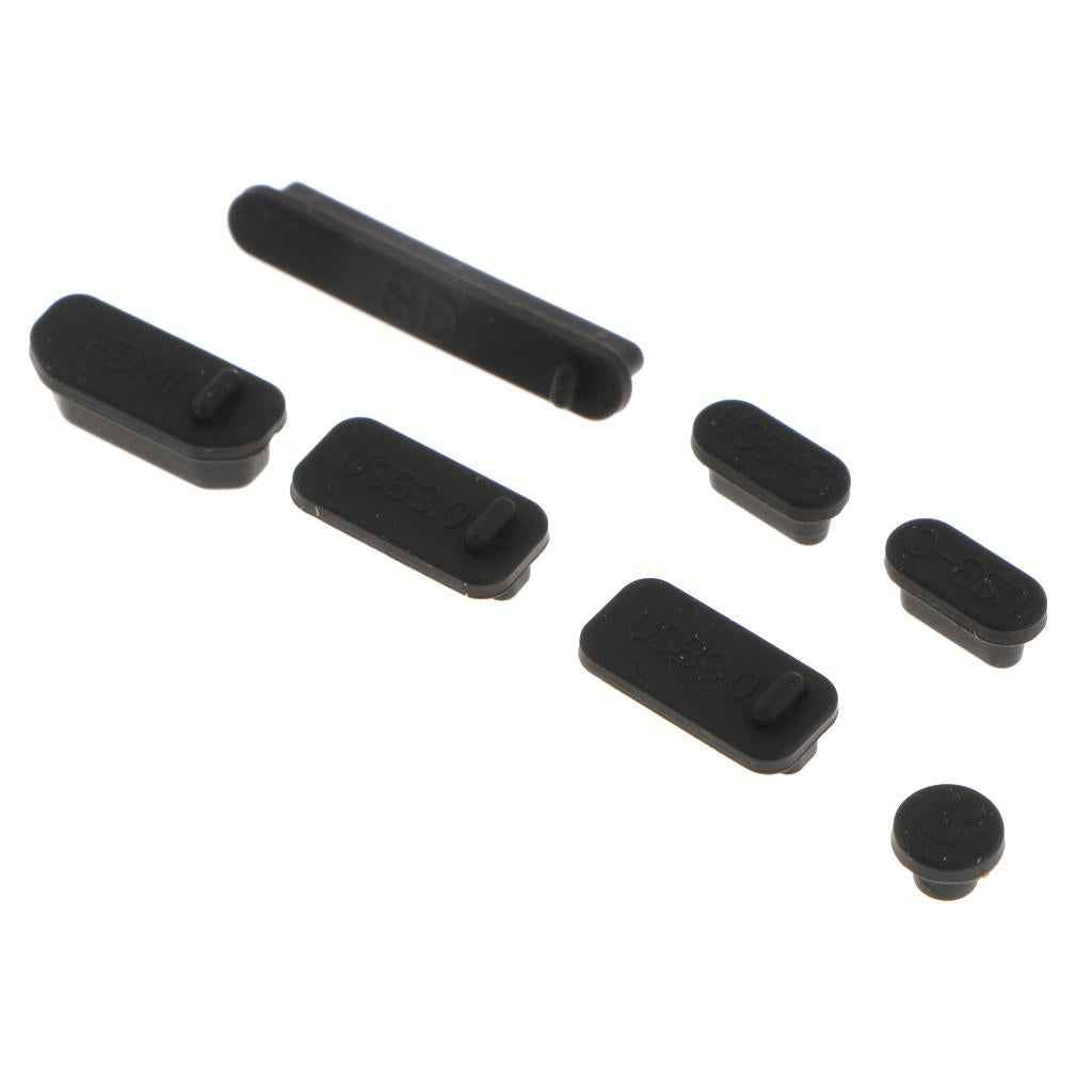 Silicone Anti-Dust Port Plug Cover Stopper Set for Xiaomi Air 12.5/13.3''Black