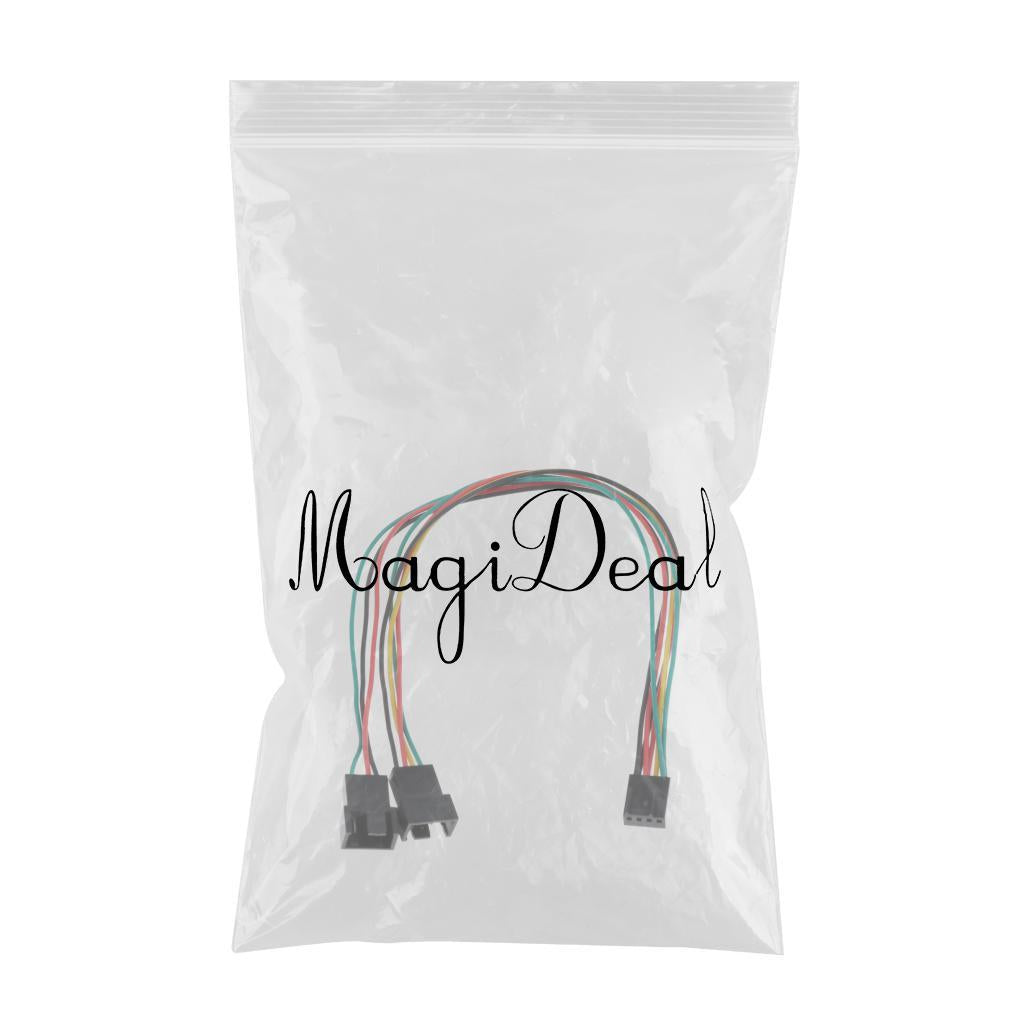 2xPC Fan Power Connector 4pin Female to 2x 4pin Male Splitter Extension Cable