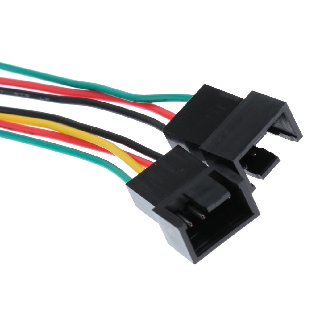 4xPC Fan Power Connector 4pin Female to 2x 4pin Male Splitter Extension Cable