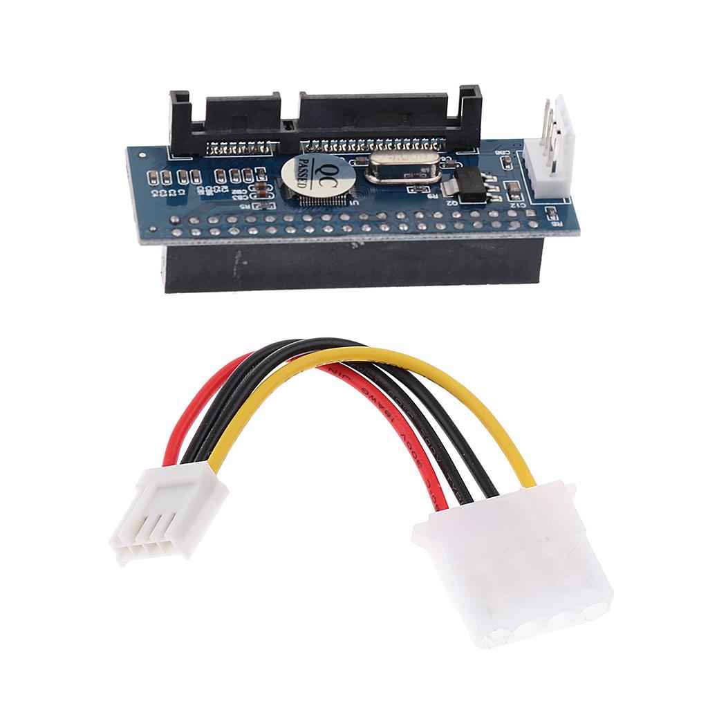 3.5'' 40Pin IDE Female To SATA 7+15P 22Pin Male Adapter PATA TO SATA Card