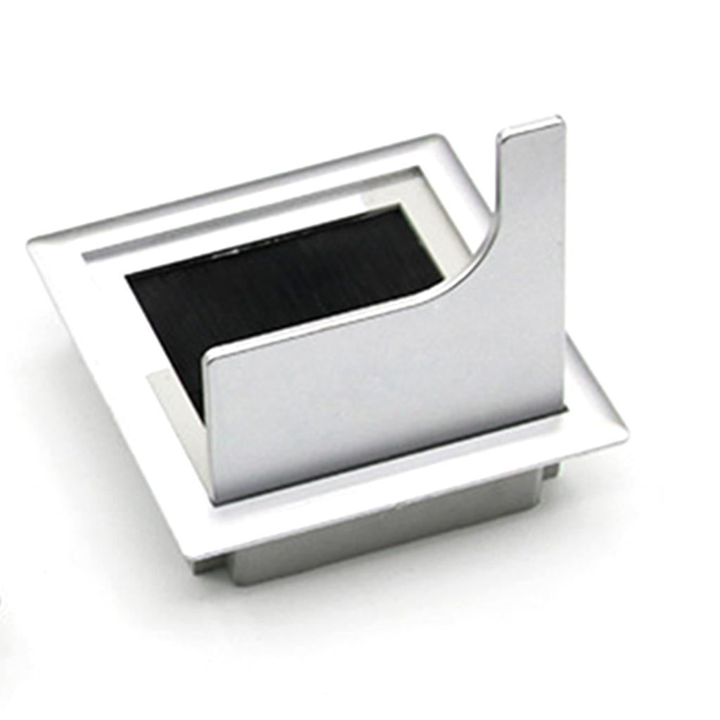 4x80mm Aluminum Grommet Cable Wire Hole Cover Holder for Computer Table Desk