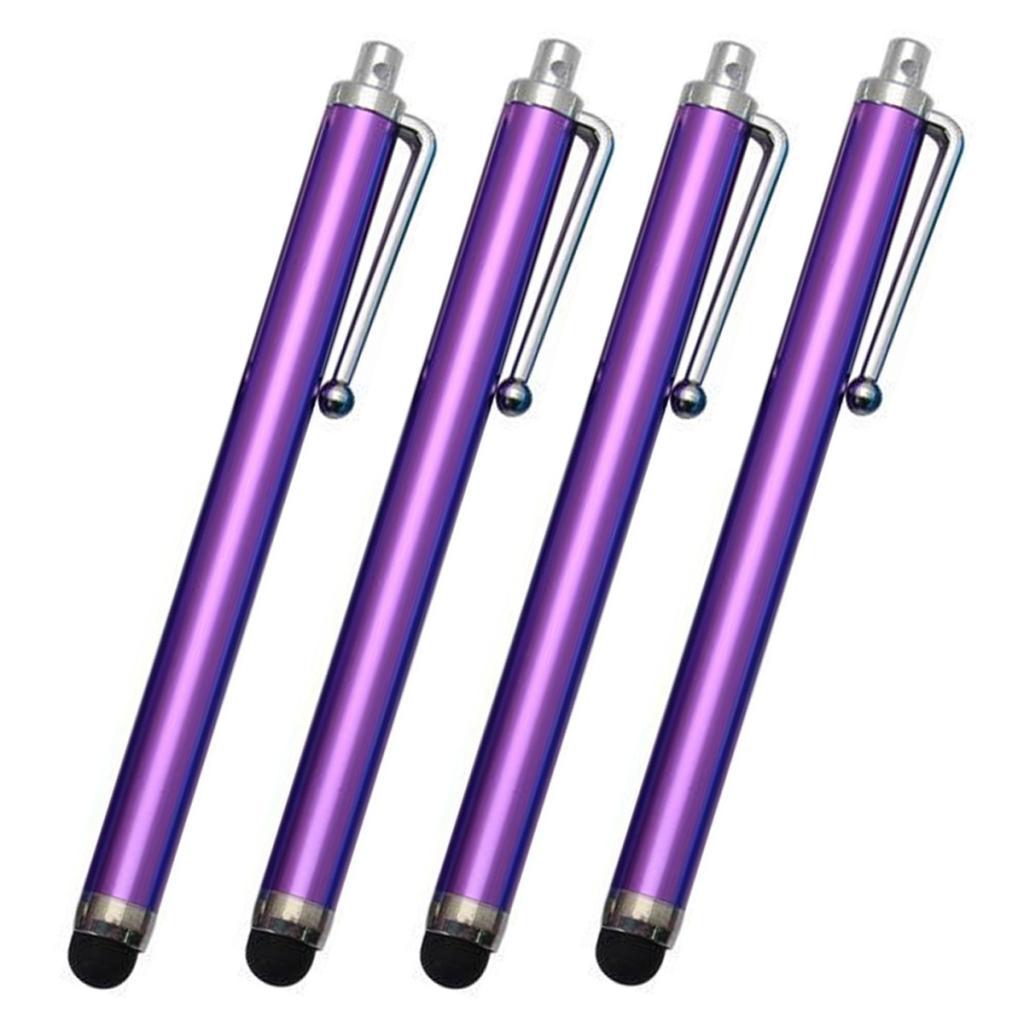 3x4pcs Universal Touch Screen Stylus High Sensitivity Capacitive Pen Purple