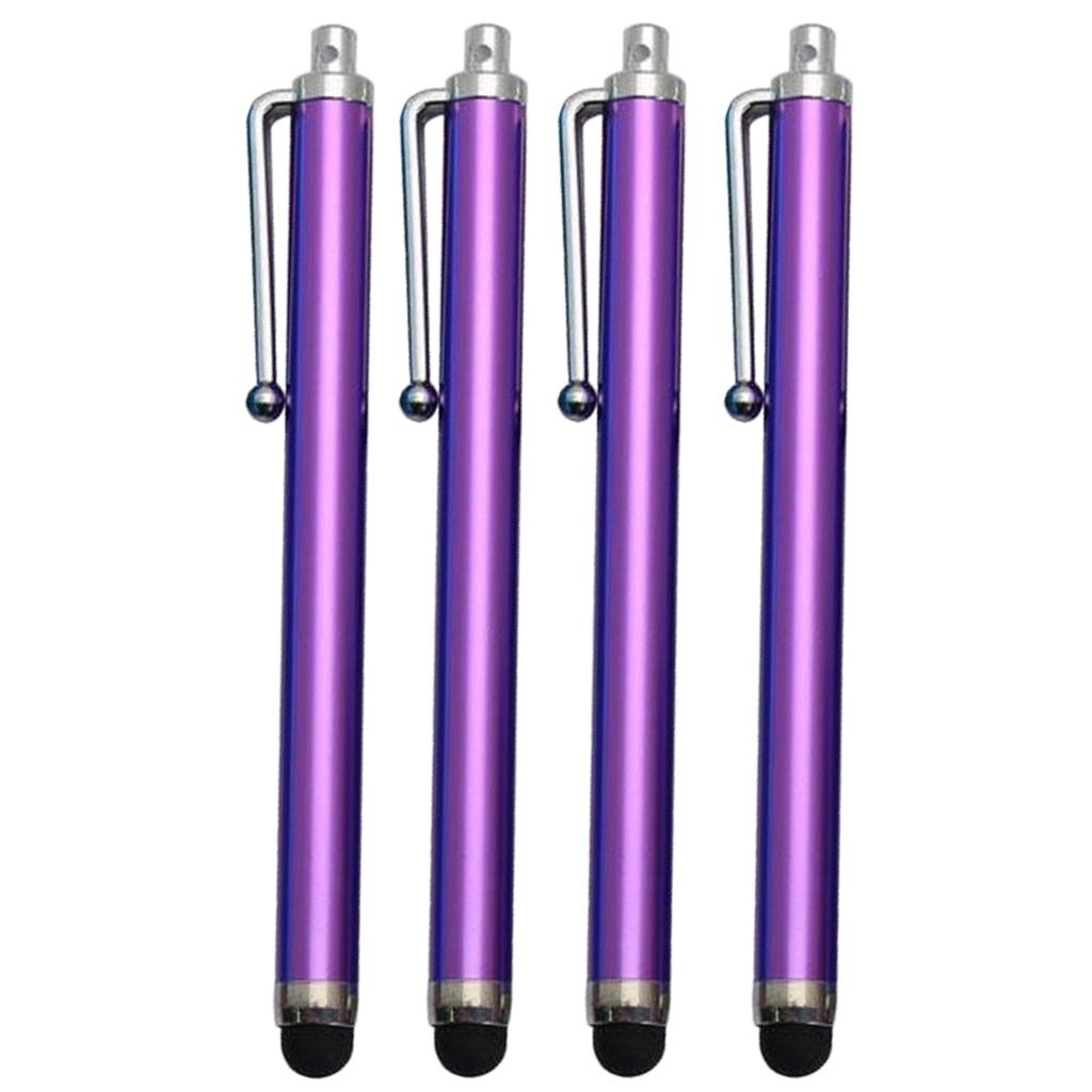 2x4pcs Universal Touch Screen Stylus High Sensitivity Capacitive Pen Purple