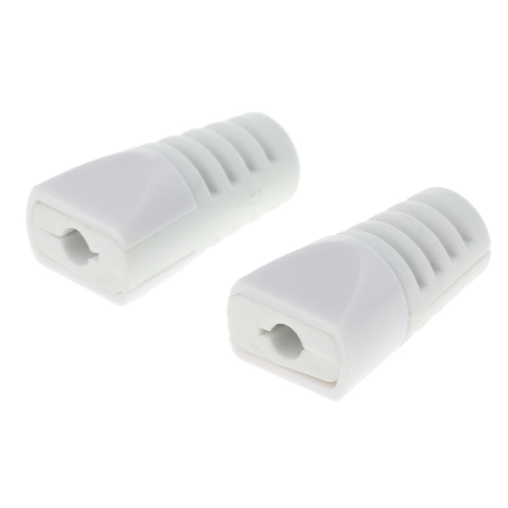 2xSilicone USB Data Charging Cable Connector Saver Protector Clips  White
