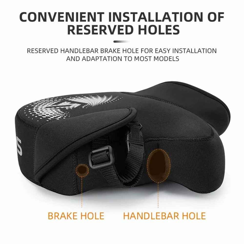 ROCKBROS D55 1 Pair Winter Motorcycle Handle Warm Cover Hand Protection Windproof Polar Fleece Gloves