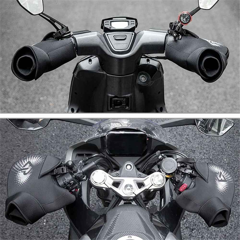 ROCKBROS D55 1 Pair Winter Motorcycle Handle Warm Cover Hand Protection Windproof Polar Fleece Gloves