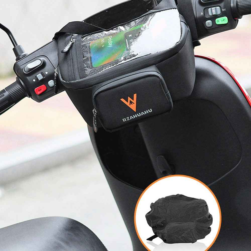RZAHUAHU Multifunctional Front Handlebar Bag Waterproof Touchscreen Phone Pouch for Navigation Cycling