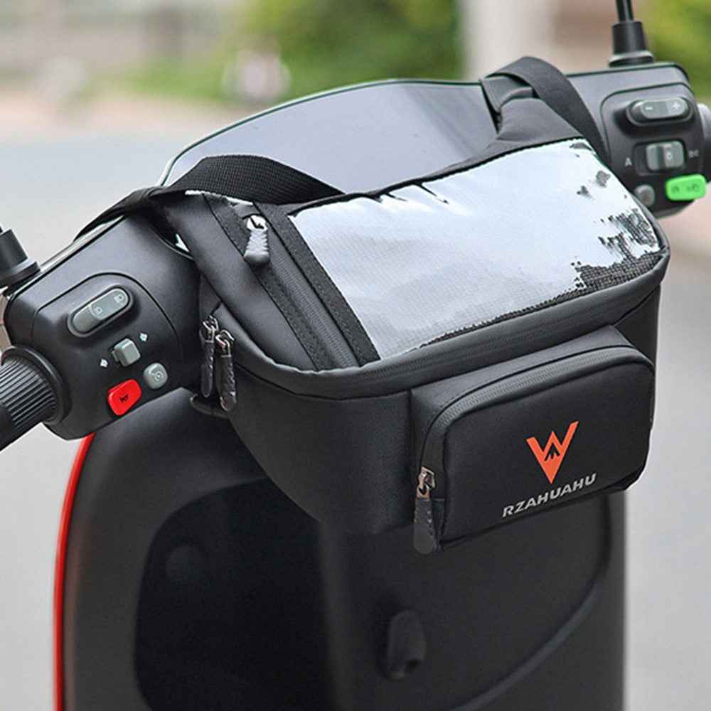 RZAHUAHU Multifunctional Front Handlebar Bag Waterproof Touchscreen Phone Pouch for Navigation Cycling