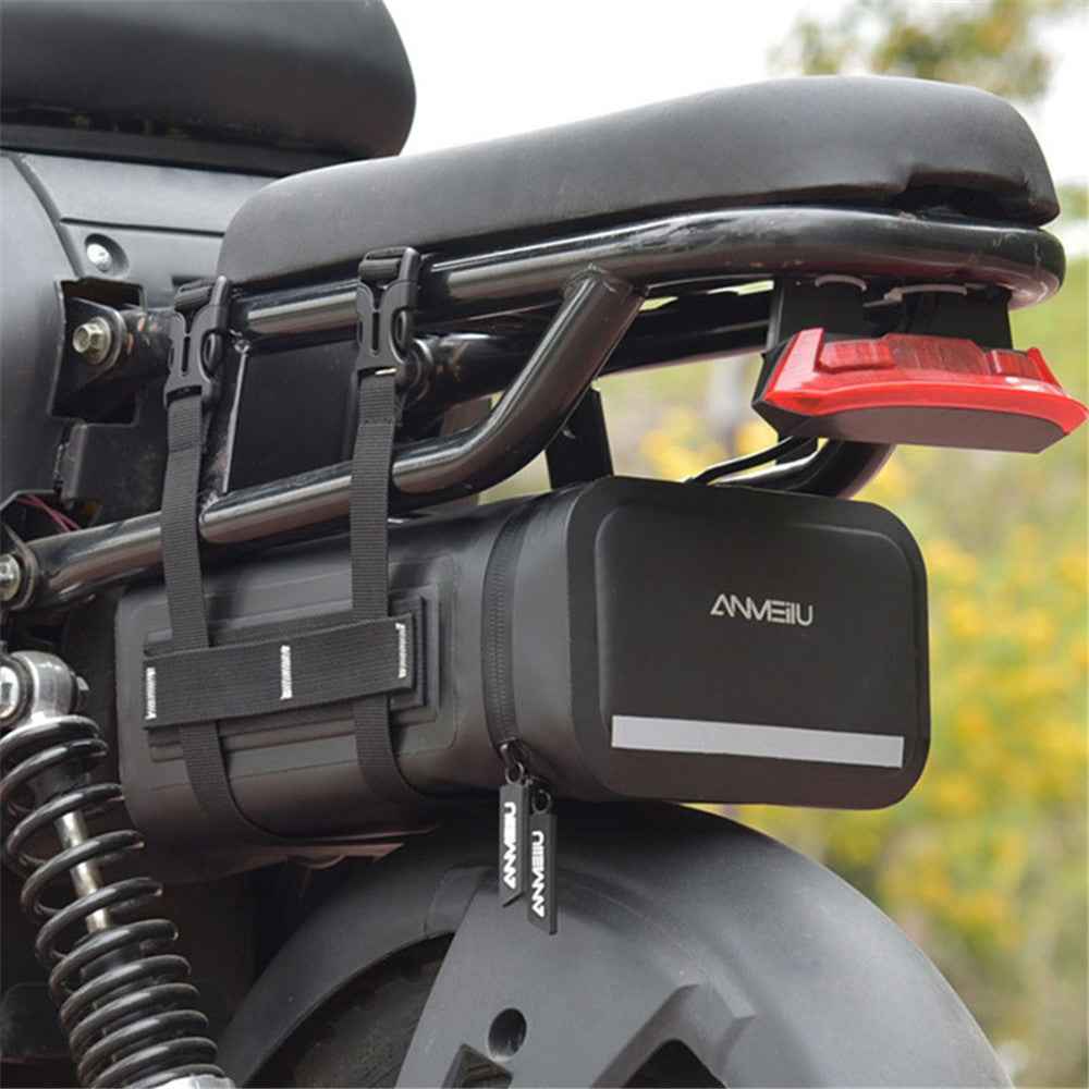 ANMEILU 7036 5L Electric Vehicle Rear Seat Storage Bag Waterproof Motorcycle Luggage Tail Bag - Black