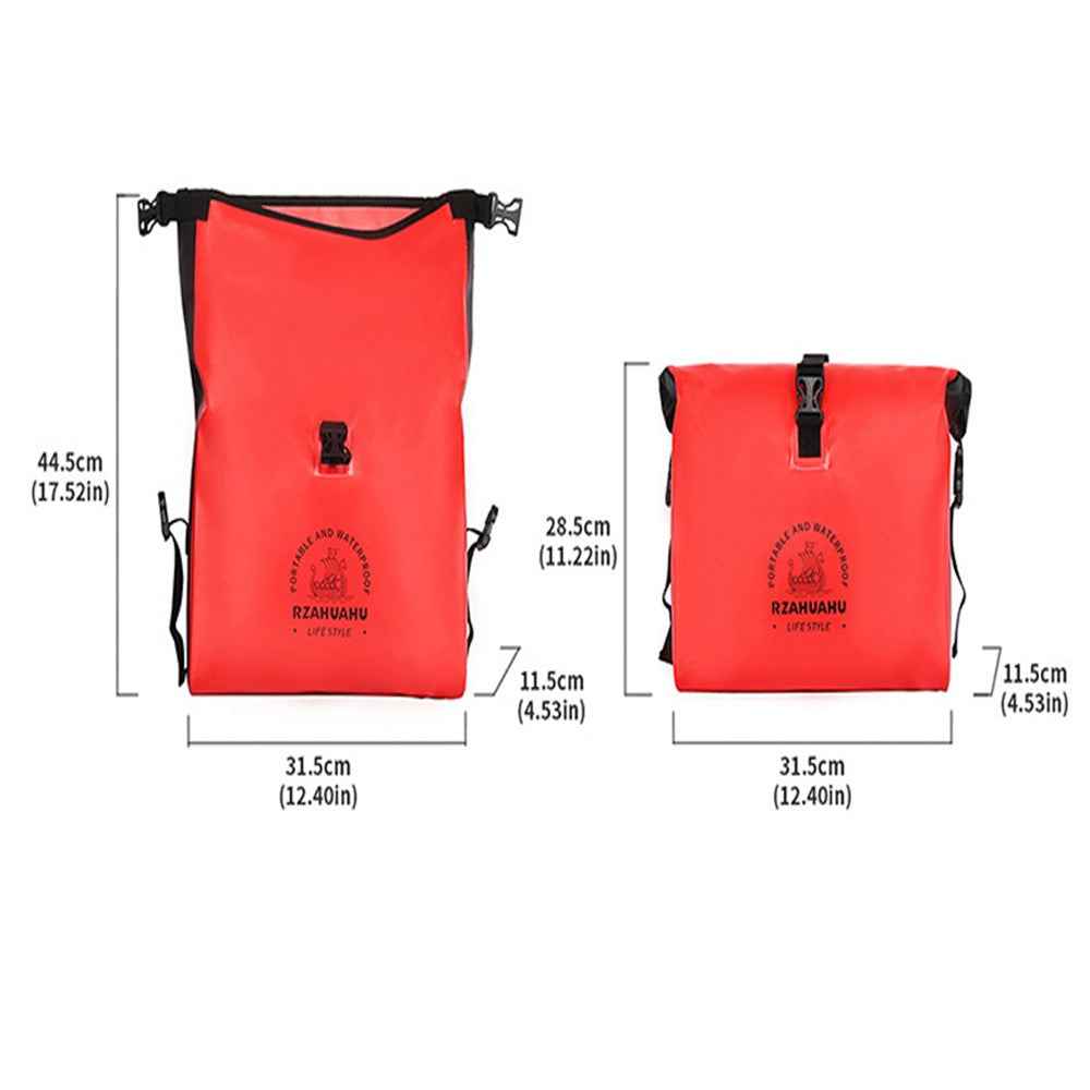RZAHUAHU 9L Waterproof PVC Motorcycle Tool Bag Motorbike Handlebar Saddle Storage Bag - Orange