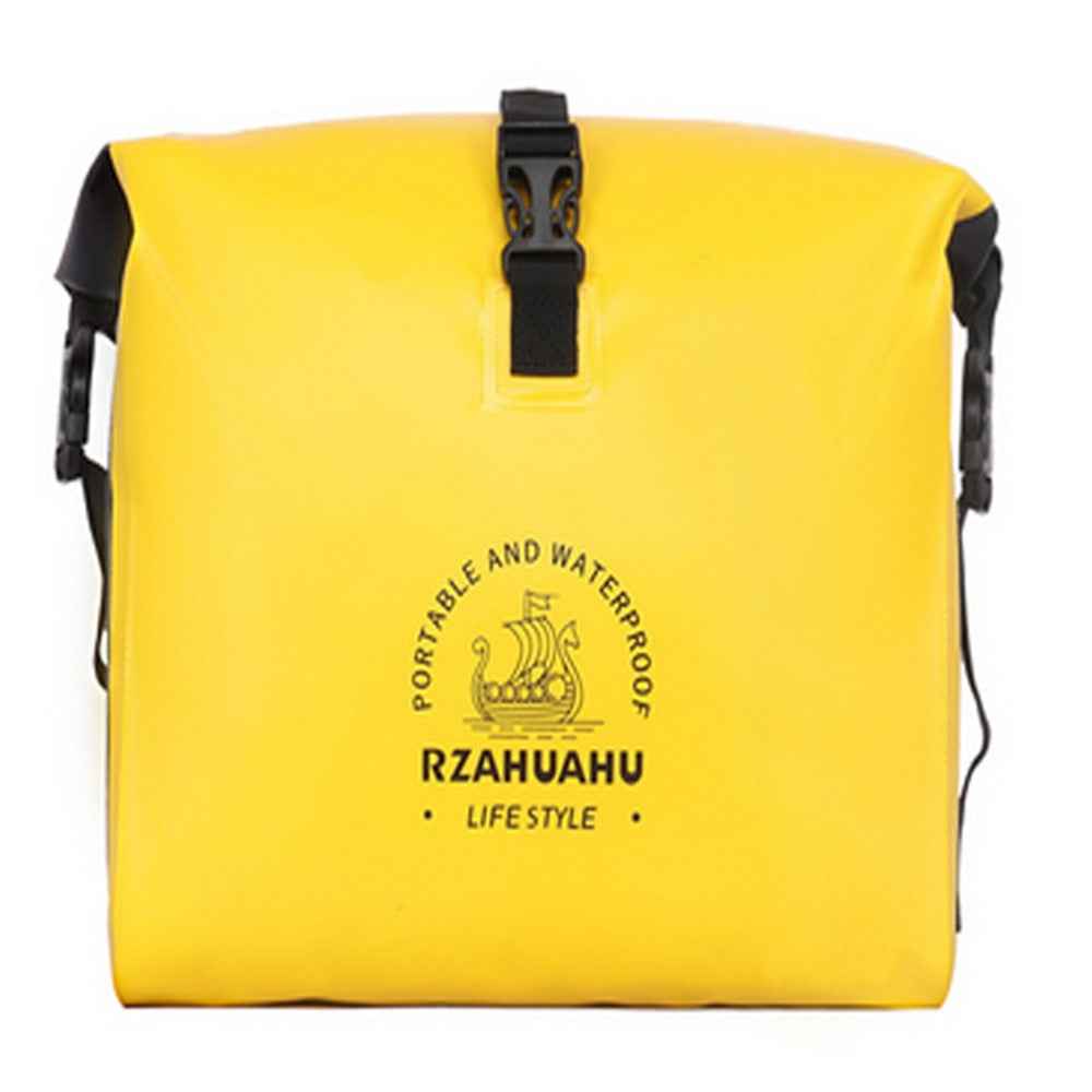 RZAHUAHU 9L Waterproof PVC Motorcycle Tool Bag Motorbike Handlebar Saddle Storage Bag - Yellow