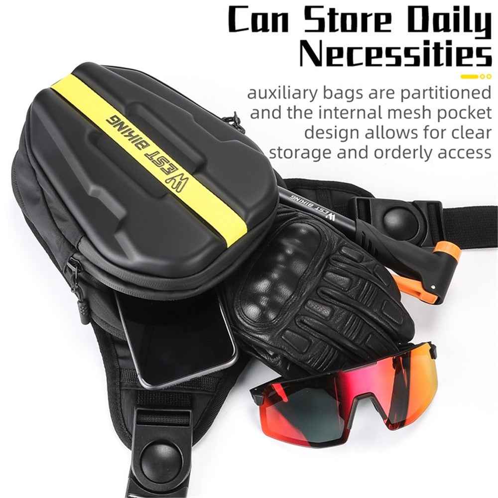 WEST BIKING YP0707352 Motorcycle Leg Bag Oil Tank Bag Crossbody Bag - Black