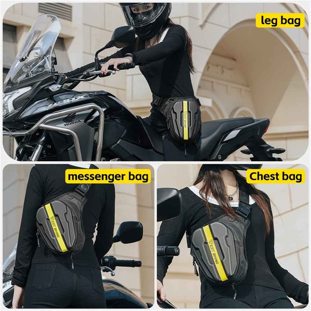 WEST BIKING YP0707352 Motorcycle Leg Bag Oil Tank Bag Crossbody Bag - Yellow