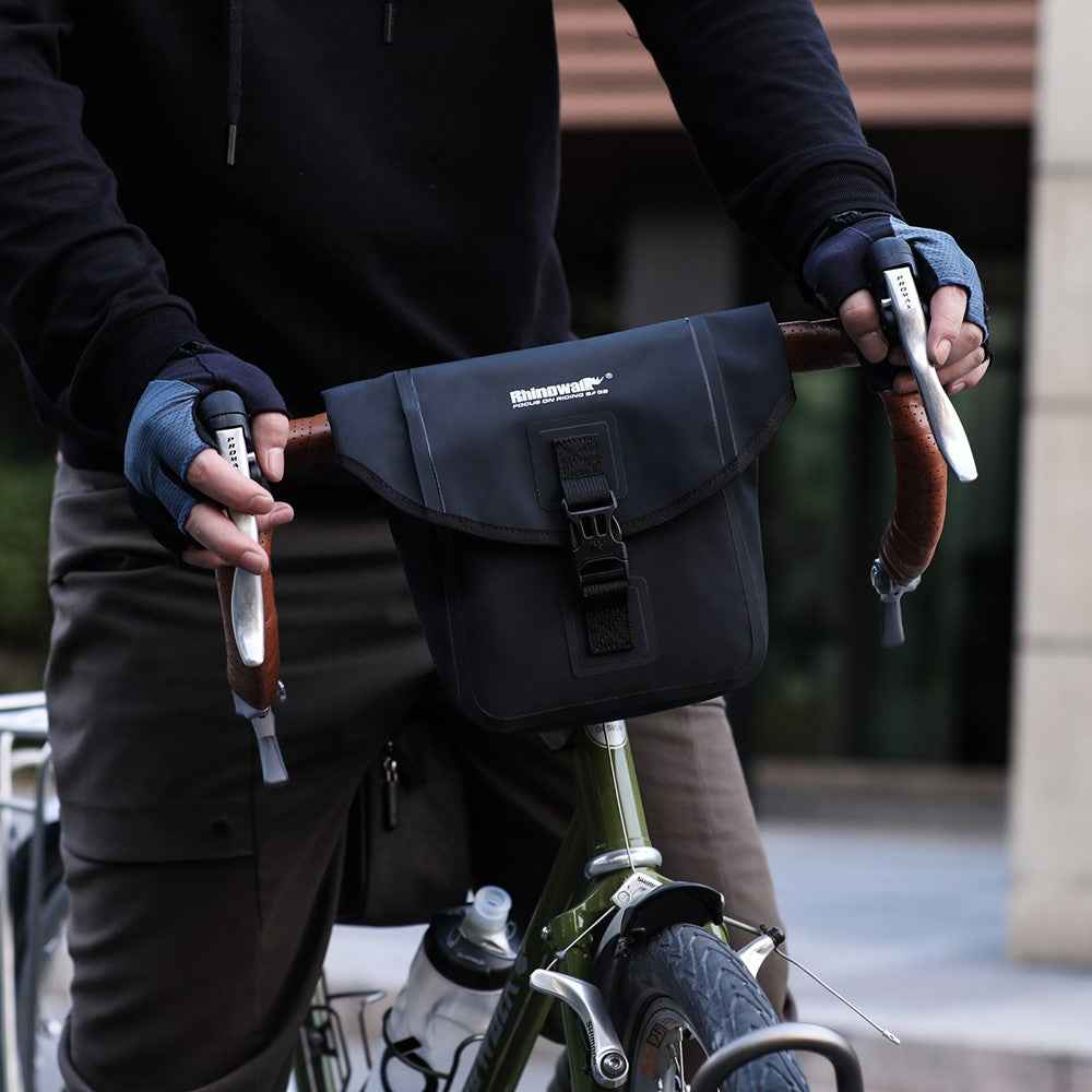 RHINOWALK F80 3.5L Motorcycle Bag Waterproof Storage Pouch with Shoulder Strap - Black