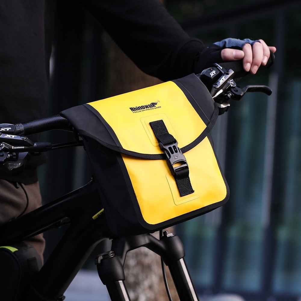 RHINOWALK F80 3.5L Motorcycle Bag Waterproof Storage Pouch with Shoulder Strap - Yellow