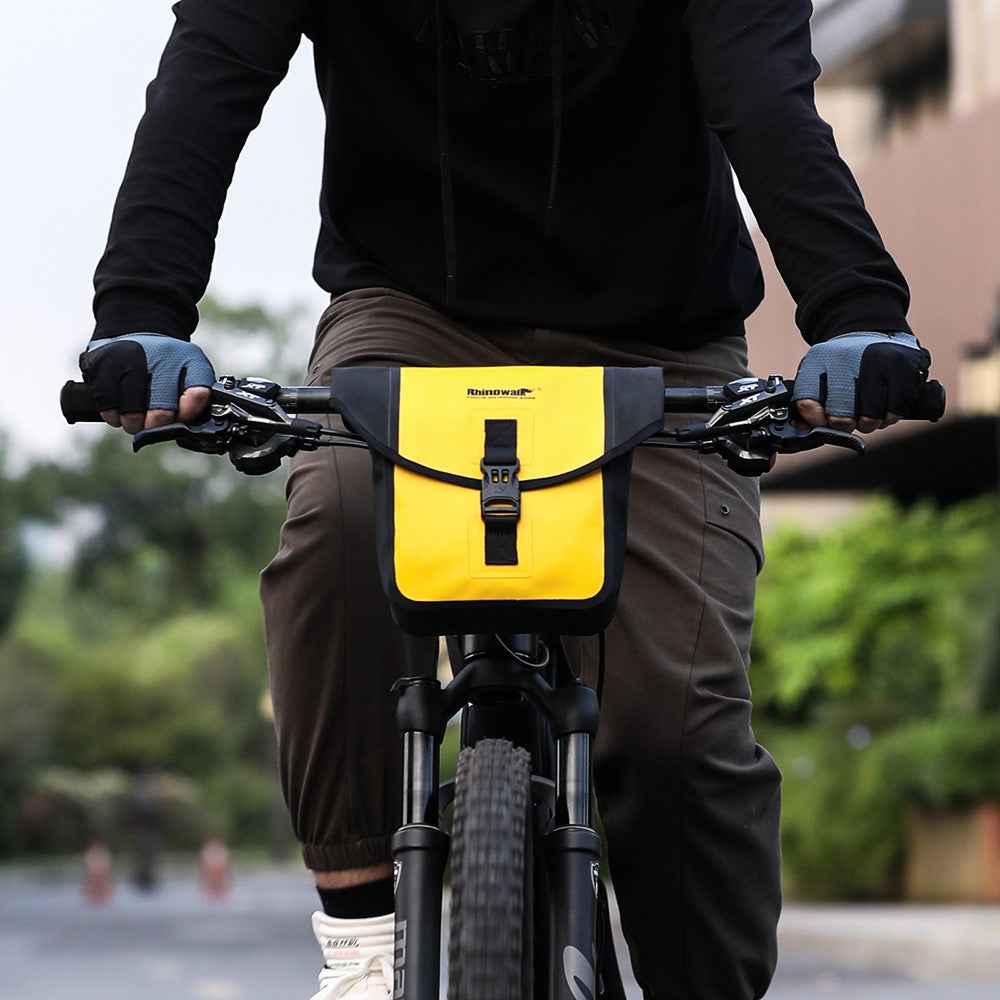 RHINOWALK F80 3.5L Motorcycle Bag Waterproof Storage Pouch with Shoulder Strap - Yellow