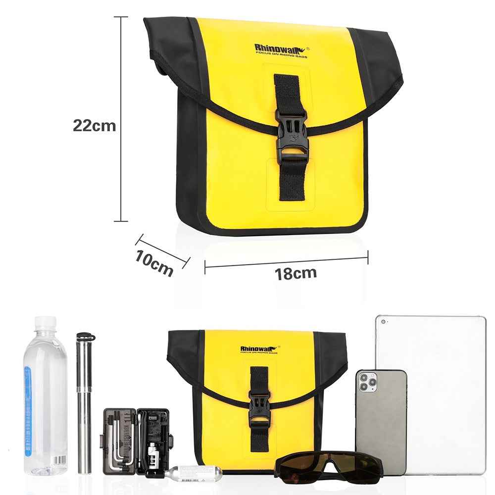 RHINOWALK F80 3.5L Motorcycle Bag Waterproof Storage Pouch with Shoulder Strap - Yellow