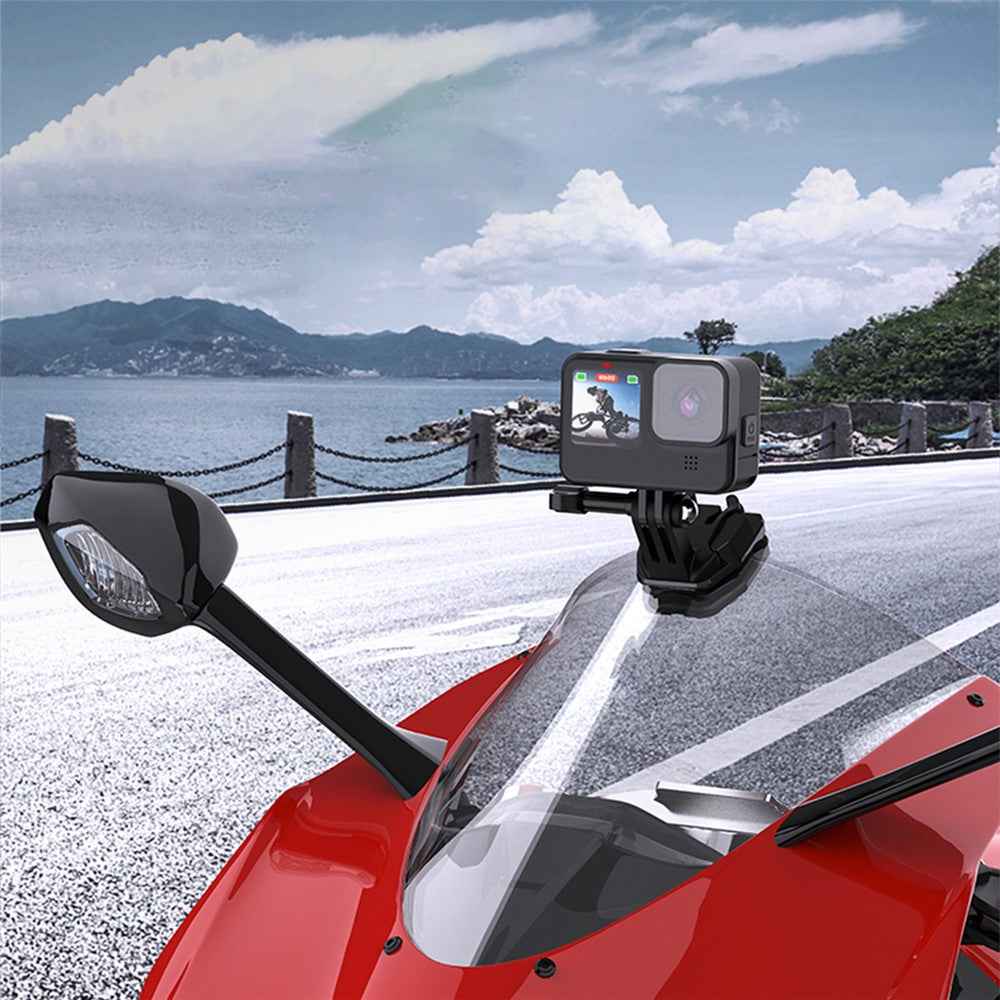 FLW429 Motorcycle Windshield Clip Camera Clamp Mount Accessories Phone Holder