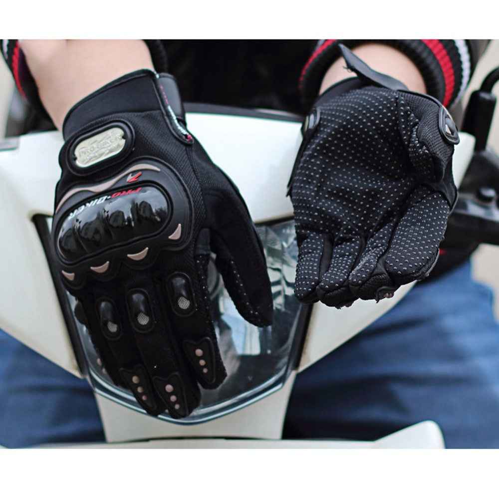 RIDING TRIBE MCS-01C 1 Pair Waterproof Warm Motorcycle Riding Gloves Outdoor Motocross Full Finger Protection Gloves - Black/XXL