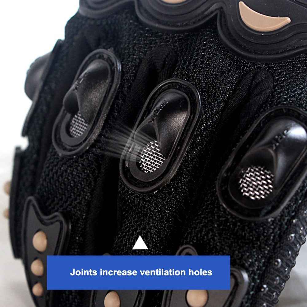 RIDING TRIBE MCS-01C 1 Pair Waterproof Warm Motorcycle Riding Gloves Outdoor Motocross Full Finger Protection Gloves - Black/XXL