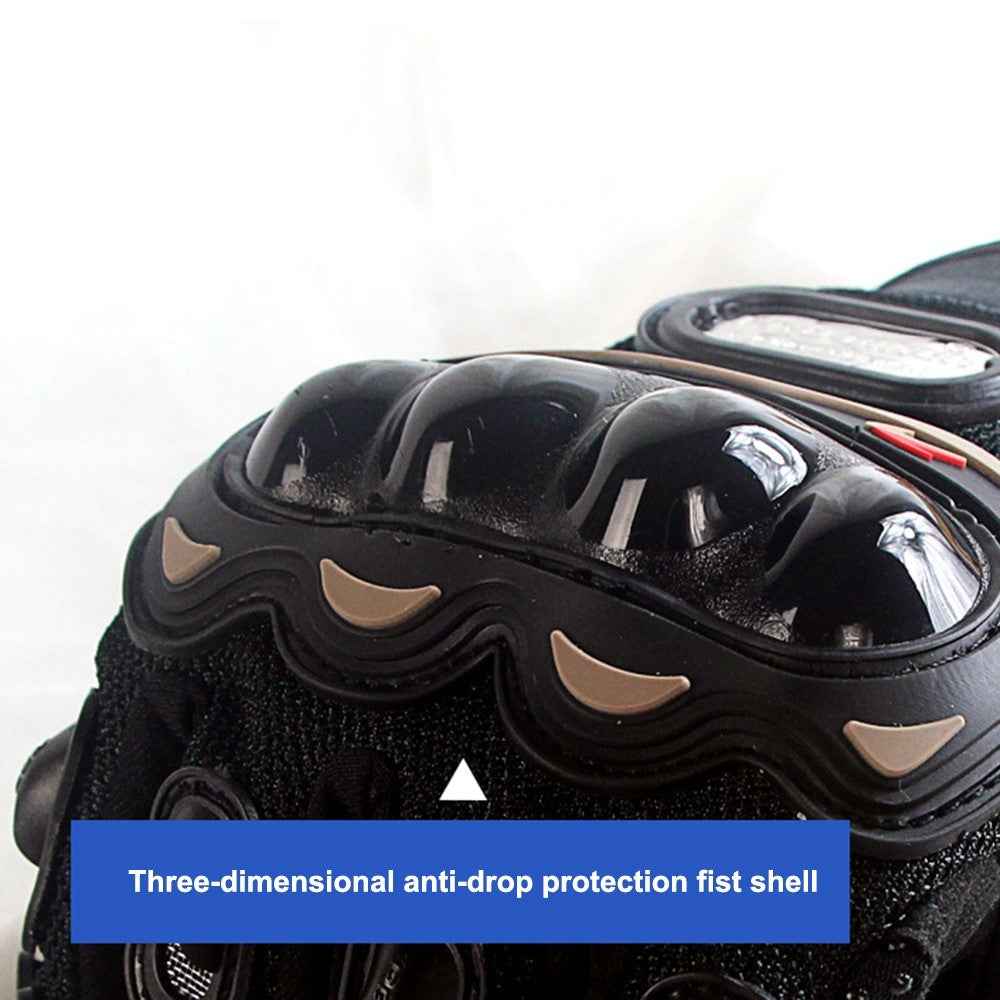 RIDING TRIBE MCS-01C 1 Pair Waterproof Warm Motorcycle Riding Gloves Outdoor Motocross Full Finger Protection Gloves - Black/XXL