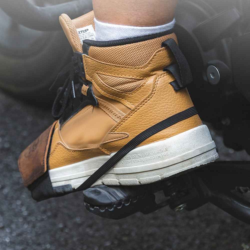 ROCKBROS MTB002 Motorcycle Shift Lever Shoe Cover Non-slip Leather Shoes Protection Gear Shift Pad - Bronze
