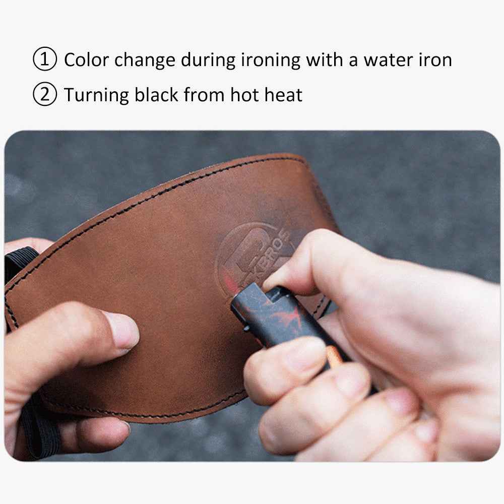 ROCKBROS MTB002 Motorcycle Shift Lever Shoe Cover Non-slip Leather Shoes Protection Gear Shift Pad - Bronze