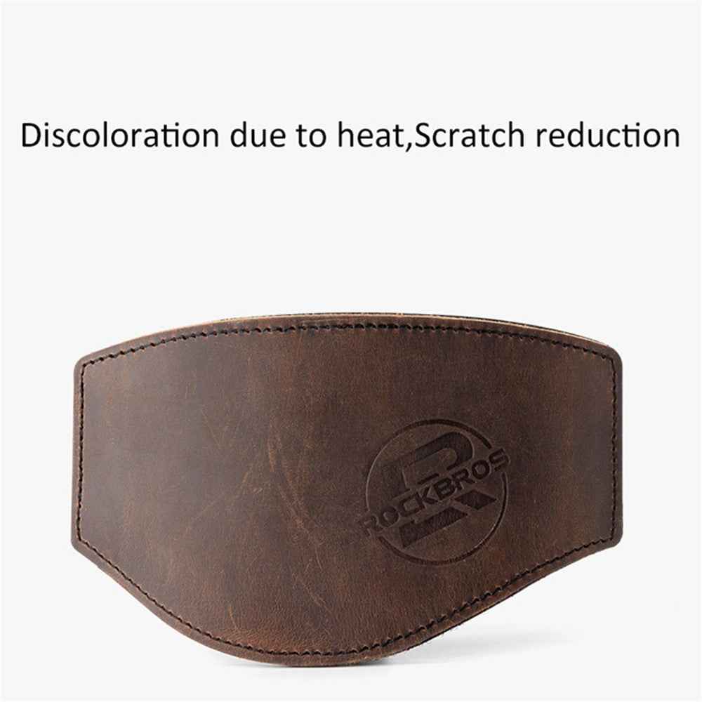 ROCKBROS MTB002 Motorcycle Shift Lever Shoe Cover Non-slip Leather Shoes Protection Gear Shift Pad - Brown